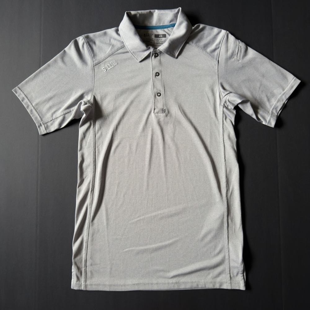 5.11 Tactical Gray Performance Polo Shirt Short Sleeve Mens XS Gorpcore Workwear - Picture 12 of 14